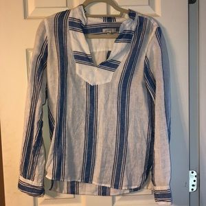 J. crew, gently used, linen top, Size 2